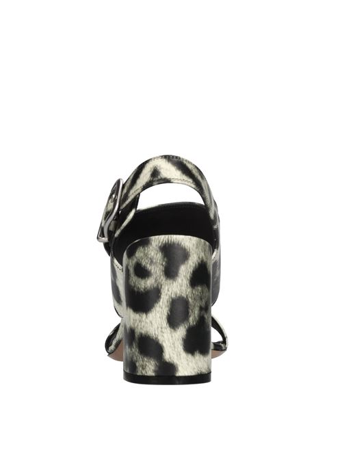 Sandali in pelle DRIES VAN NOTEN | WS27/201/H80 QU505BEIGE-NERO